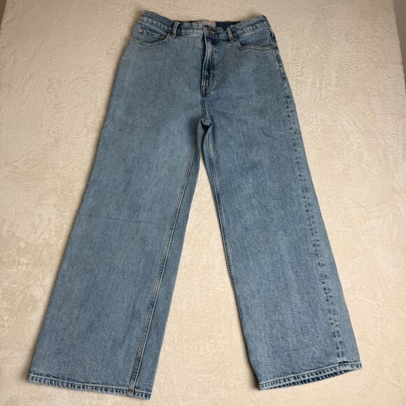 Everlane Denim - Everlane The Way High Wide Leg Flare Jeans Organic Cotton  31 Regular Light Wash